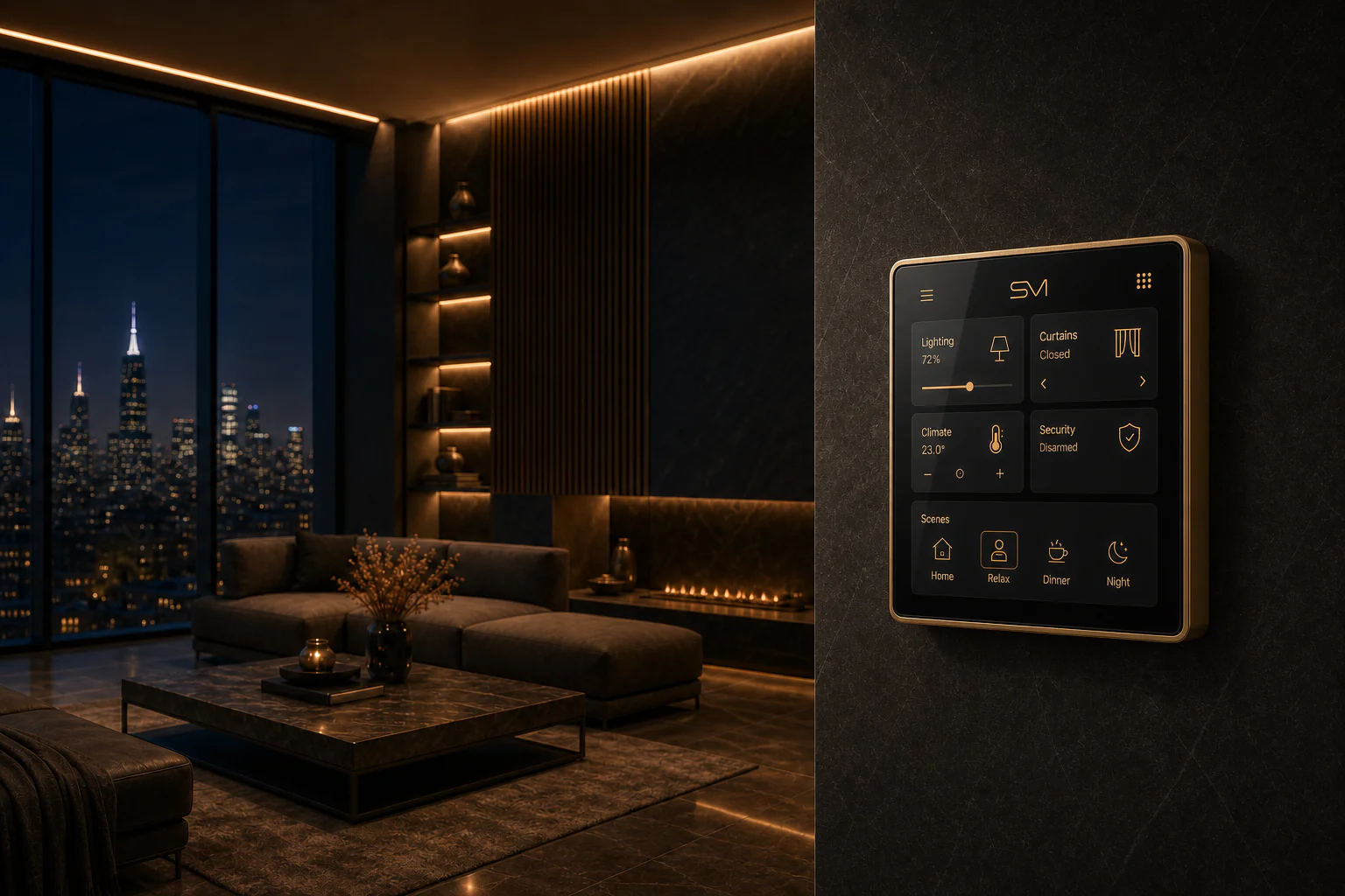Branded Smartiotive square smart display controlling the home